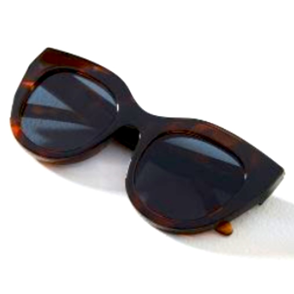 Anthropologie Le Specs Sunglasses Tortise Winged Big